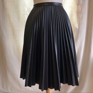 Super Fun Faux Leather Pleated Skirt